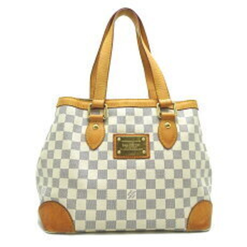 Louis Vuitton Hampstead Handbag Damier Azur White